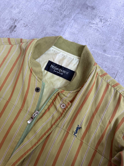 YSL Green Stripe Bomber Jacket