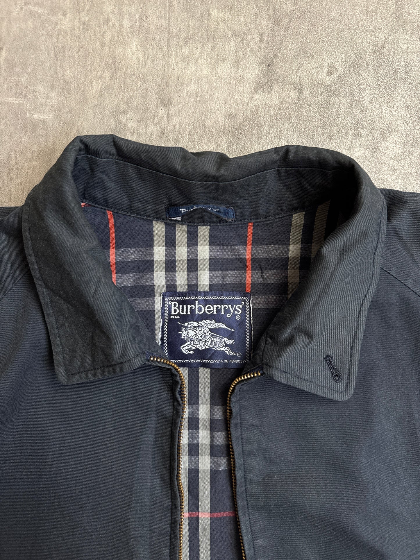 Burberry Lightweight Navy Nova Check Lined Cotton Jacket