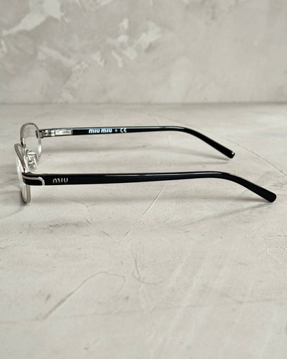 MIU MIU 90'S BAYONETTA GLASSES | O/S, Black