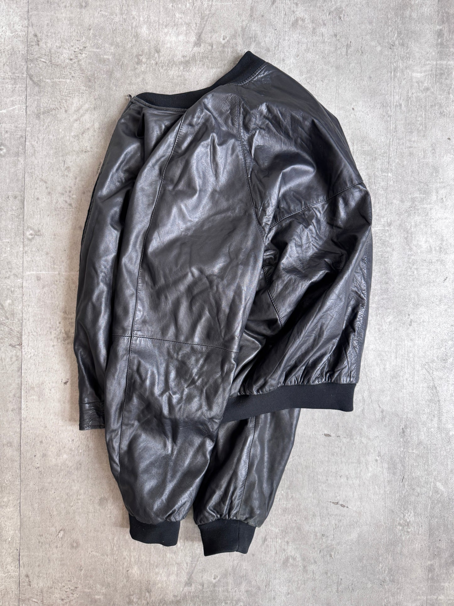 Burberry Nova Lined Lambs Leather Bomber Jacket