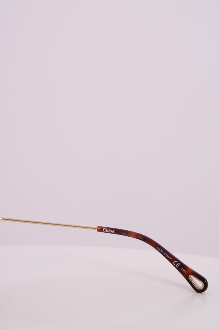Chloe Poppy Hexagonal Sunglasses Gold | O/S, Gold