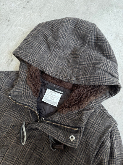 Katharine Hamnett Brown Check Hooded Jacket