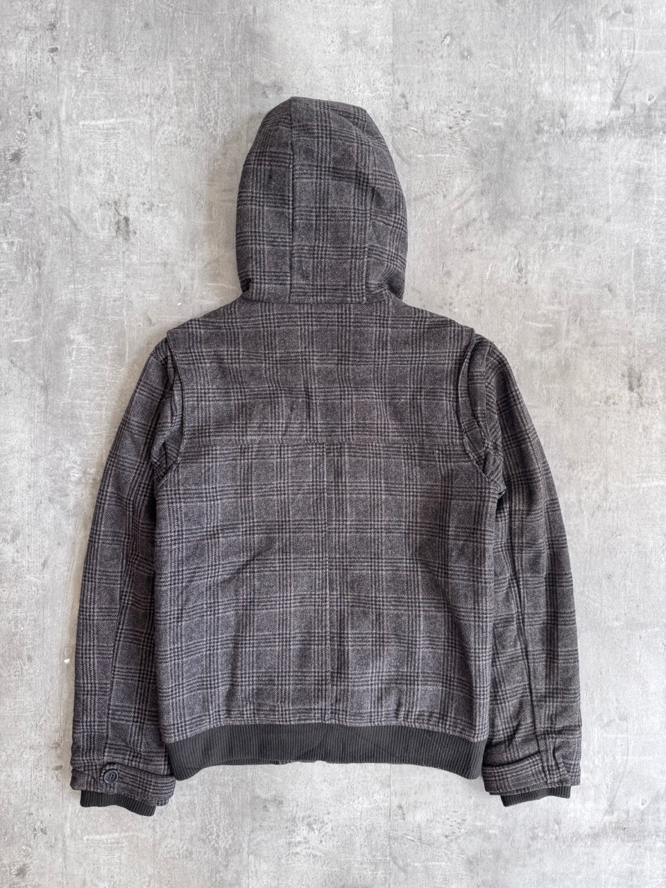 Katharine Hamnett Brown Check Hooded Jacket