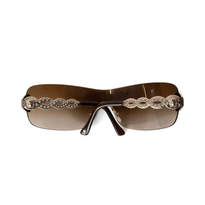 Gianni Versace Brown Frameless Sunglasses