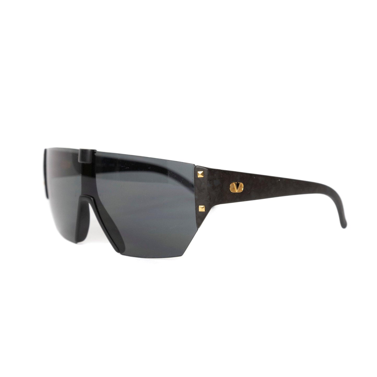 Valentino Black Shield Sunglasses - Known Source