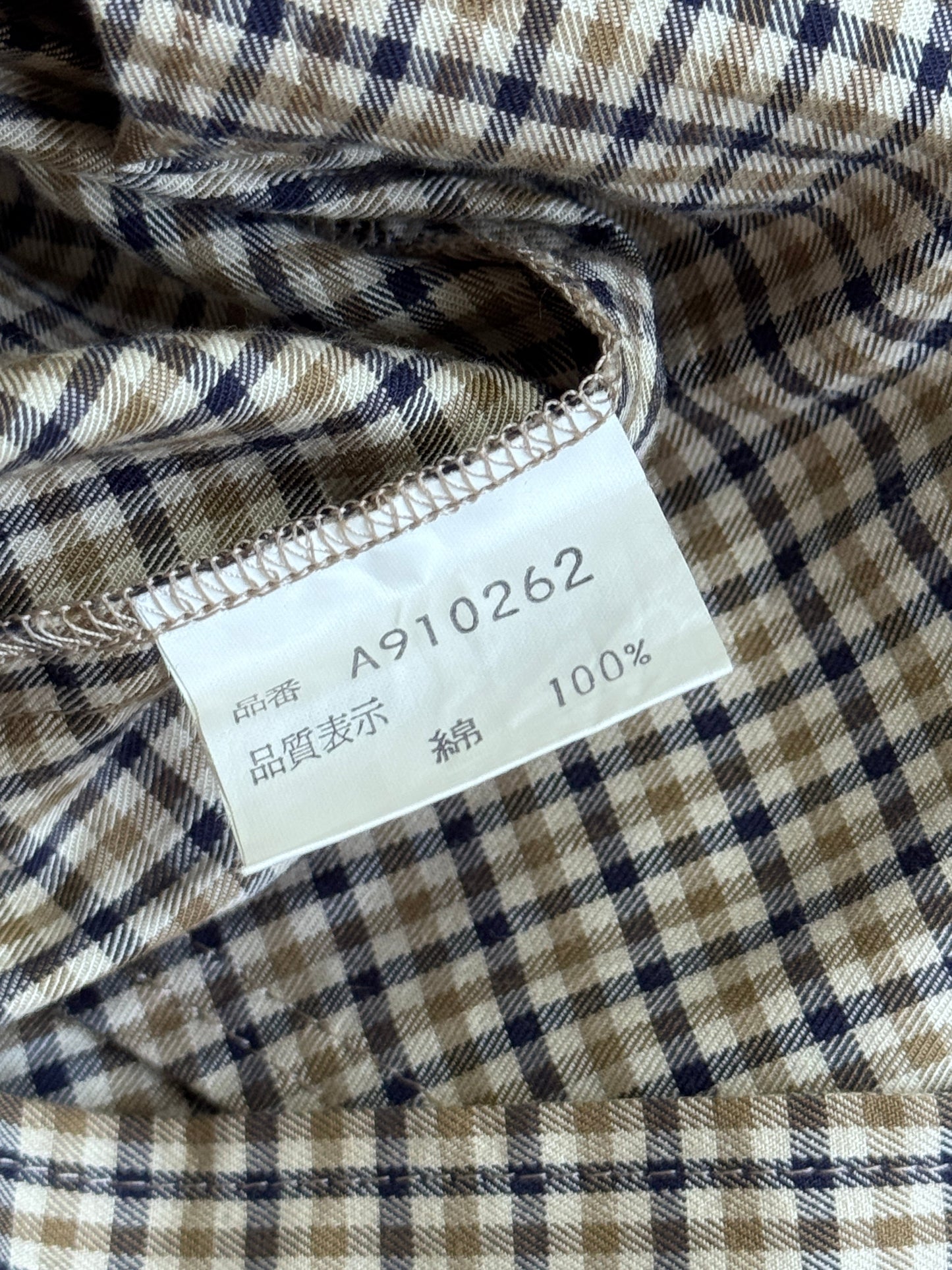 Aquascutum Check Double Breasted Shirt Jacket