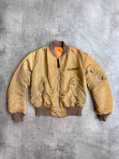 Avirex Gold Spellout Bomber Jacket