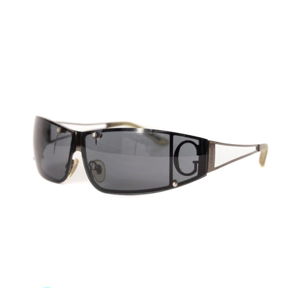 Gucci Smoke Silver Shield Sunglasses