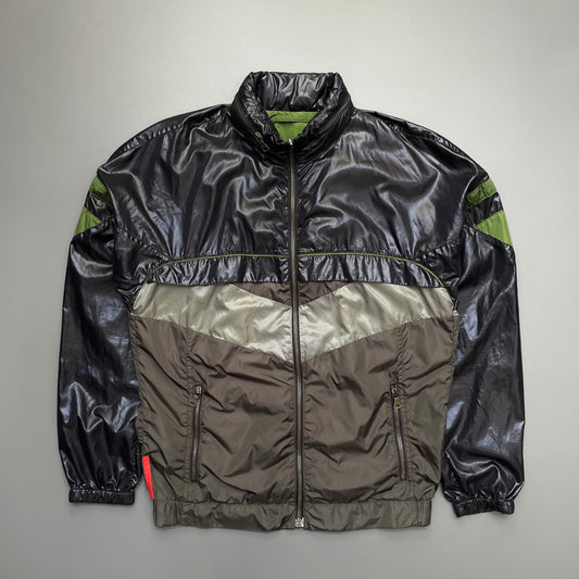Prada Sport Black, Green & Grey 2008 Translucent Windbreaker | Medium, Multicoloured