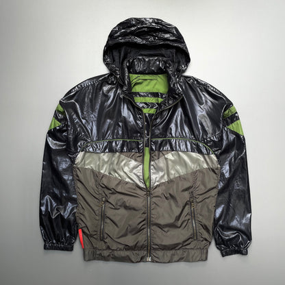 Prada Sport Black, Green & Grey 2008 Translucent Windbreaker | Medium, Multicoloured