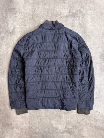 Prada Ribbed Collar Navy Rain Jacket