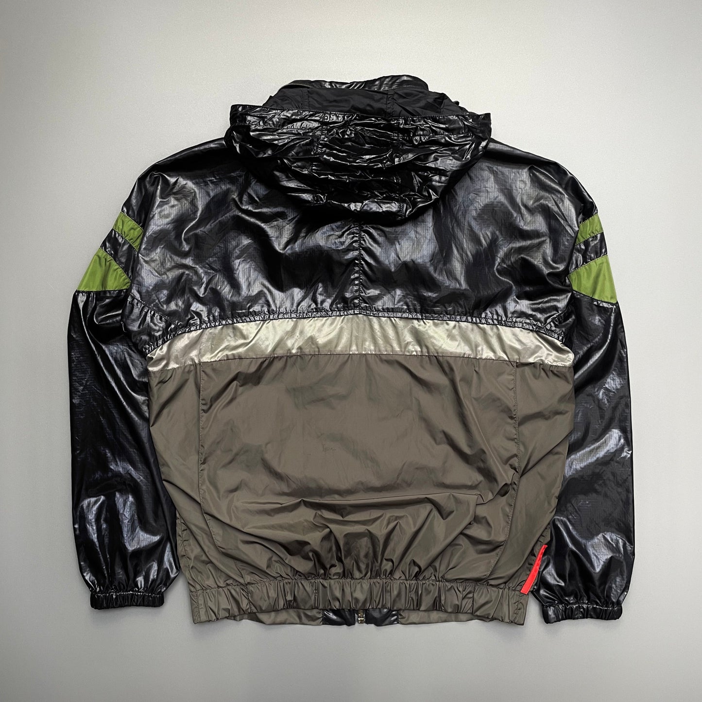 Prada Sport Black, Green & Grey 2008 Translucent Windbreaker | Medium, Multicoloured