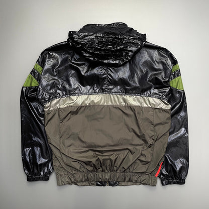 Prada Sport Black, Green & Grey 2008 Translucent Windbreaker | Medium, Multicoloured