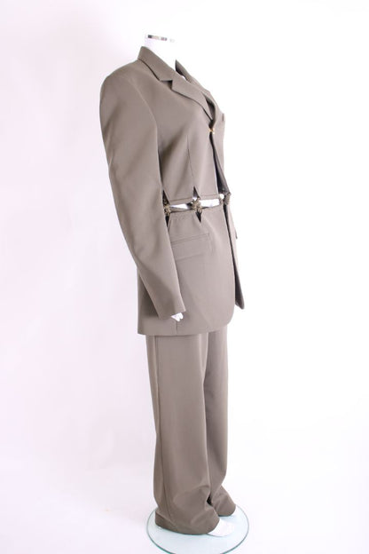Dion Lee Rope Detail Trouser Suit Khaki M | O/S, Khaki