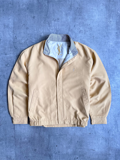 YSL Camel Tone Lightweight Harrington Jacket