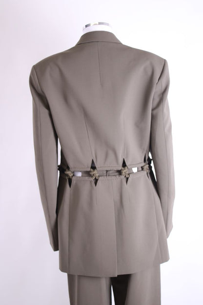 Dion Lee Rope Detail Trouser Suit Khaki M | O/S, Khaki