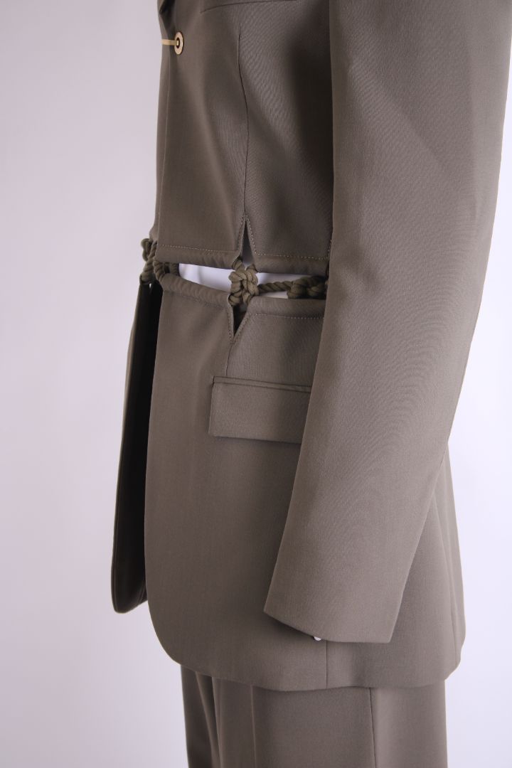 Dion Lee Rope Detail Trouser Suit Khaki M | O/S, Khaki