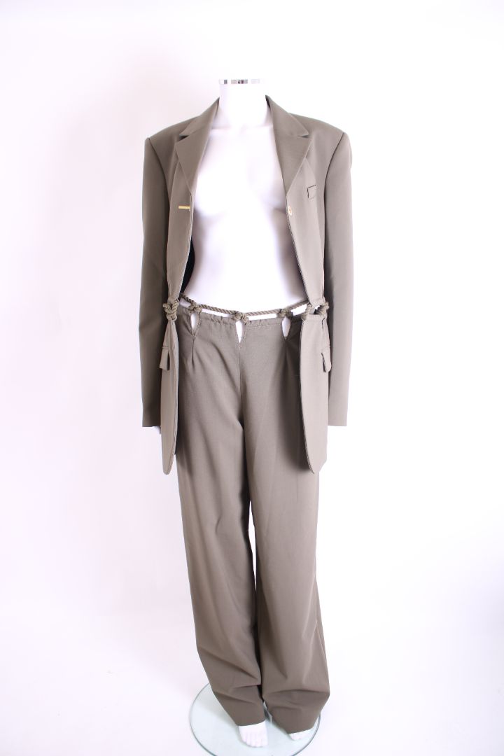 Dion Lee Rope Detail Trouser Suit Khaki M | O/S, Khaki