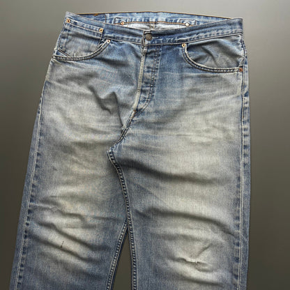 Levi's 541 Blue Cinchback Denim Jeans | Large, Blue
