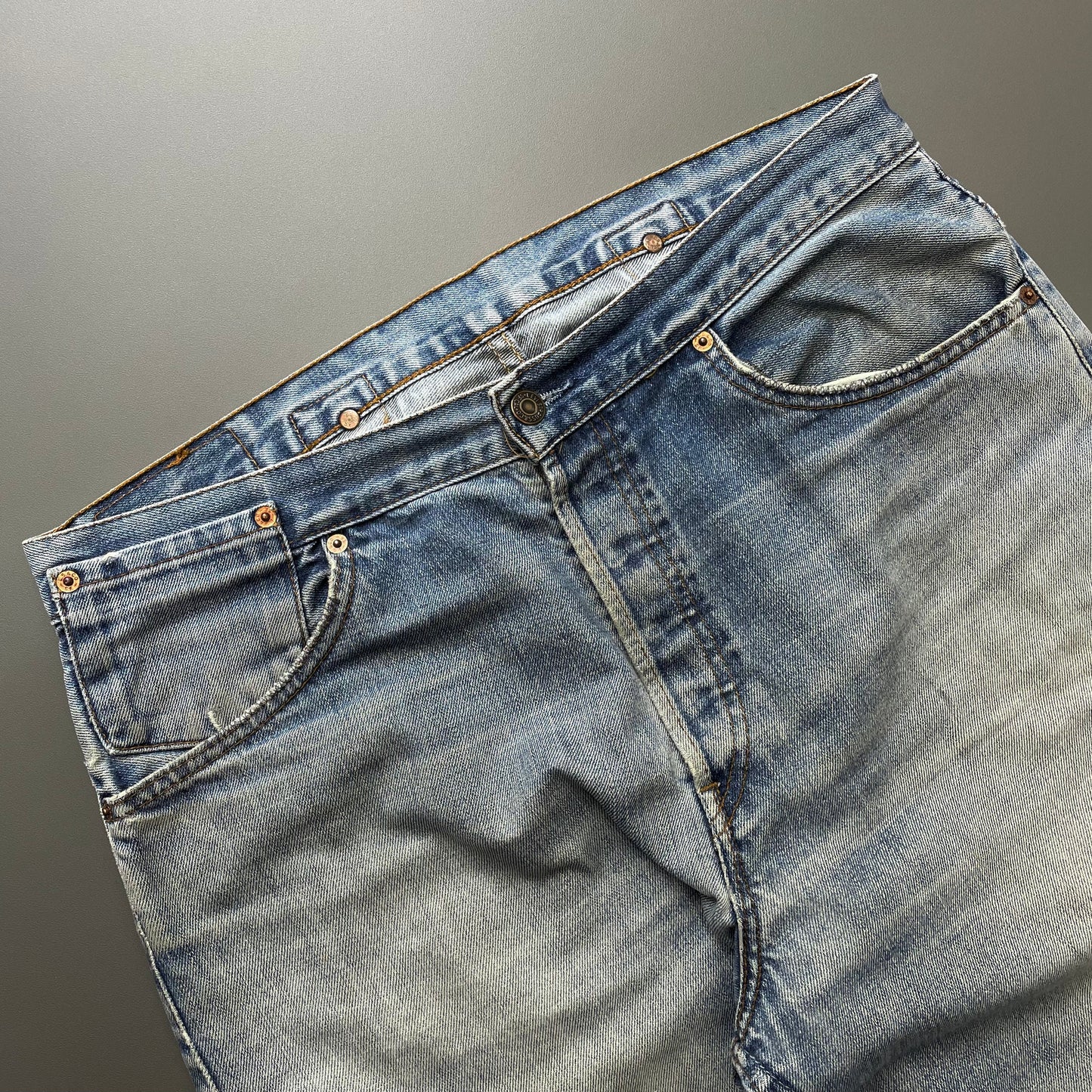 Levi's 541 Blue Cinchback Denim Jeans | Large, Blue