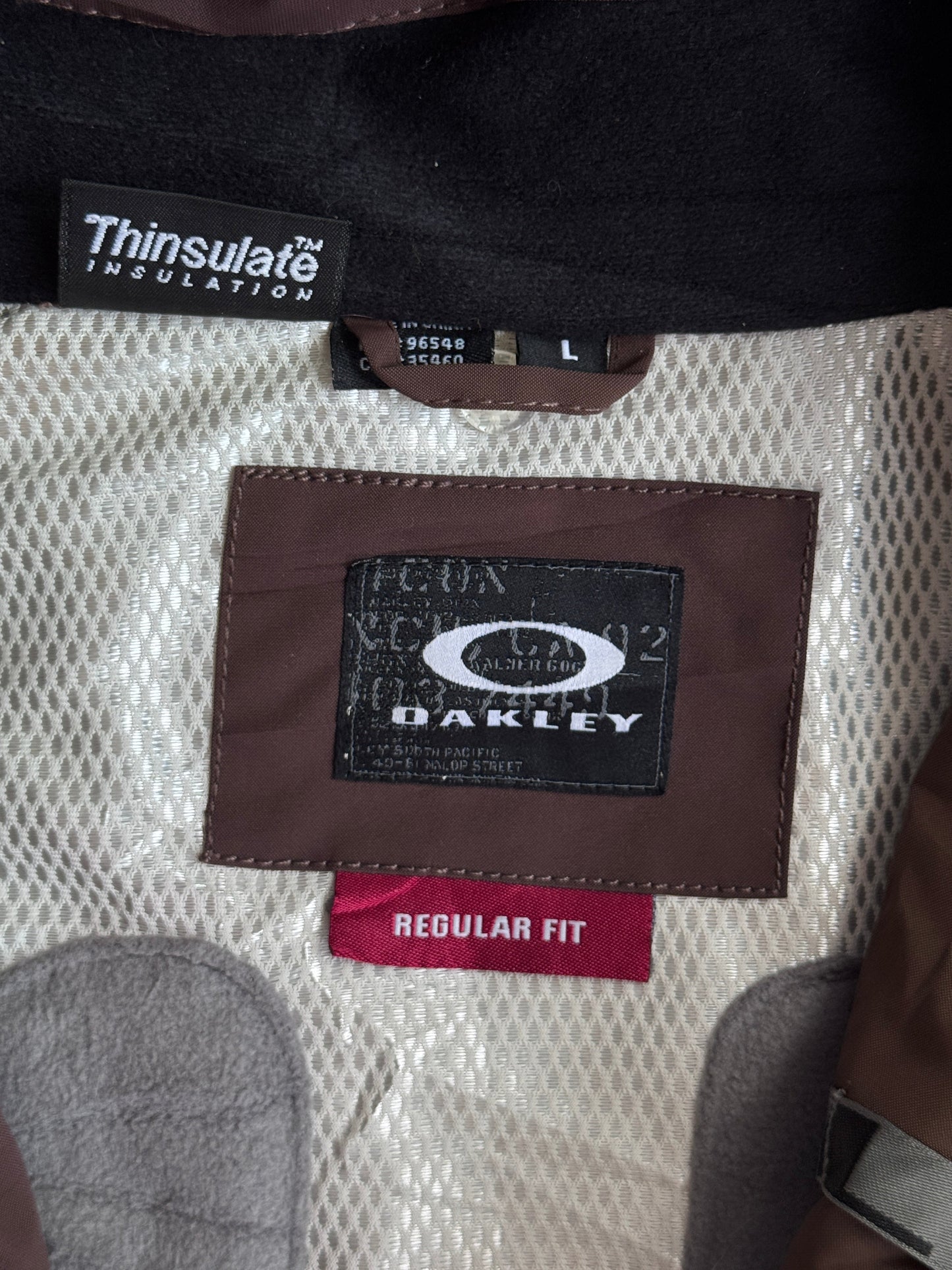 Oakley Brown Abstract Hooded Jacket