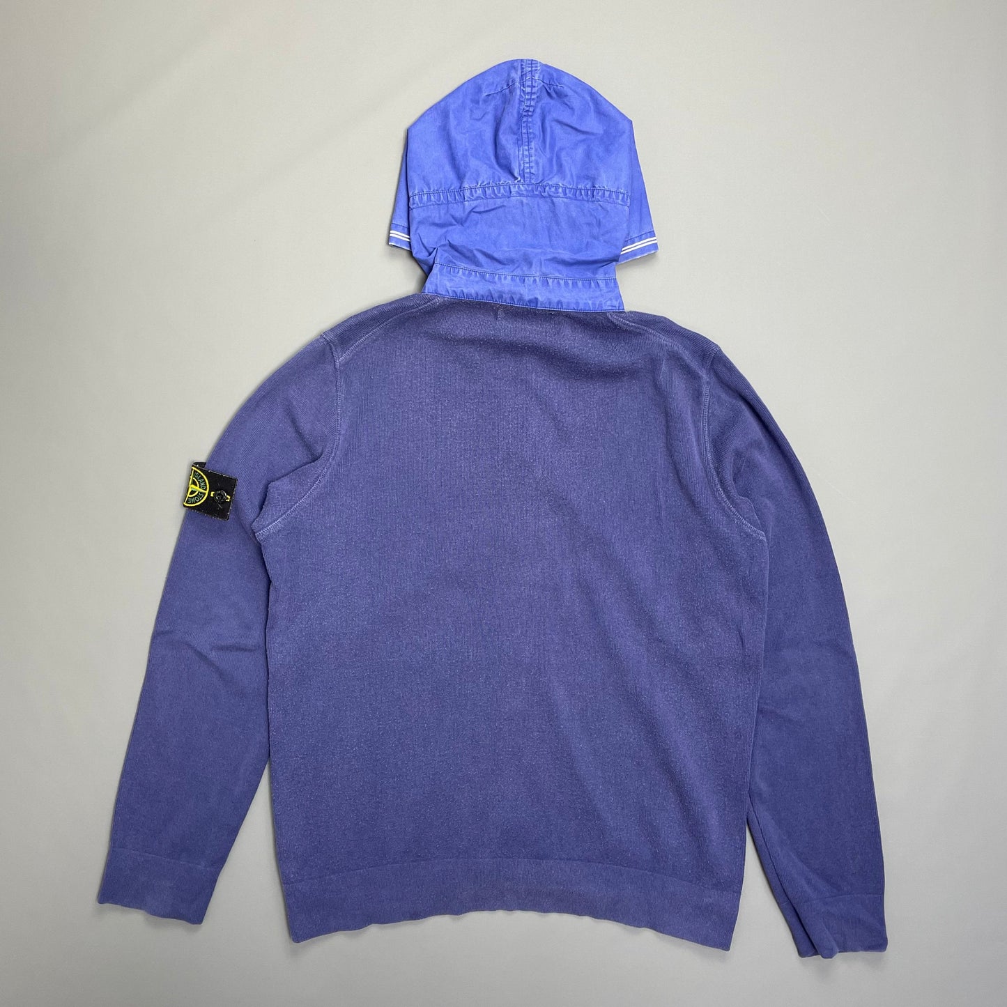 Stone Island Hooded Cardigan Jumper | Medium, Blue