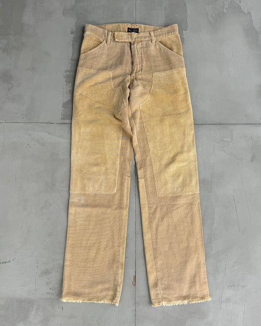 ARMANI JEANS CORD PATCHWORK TROUSERS - W30"