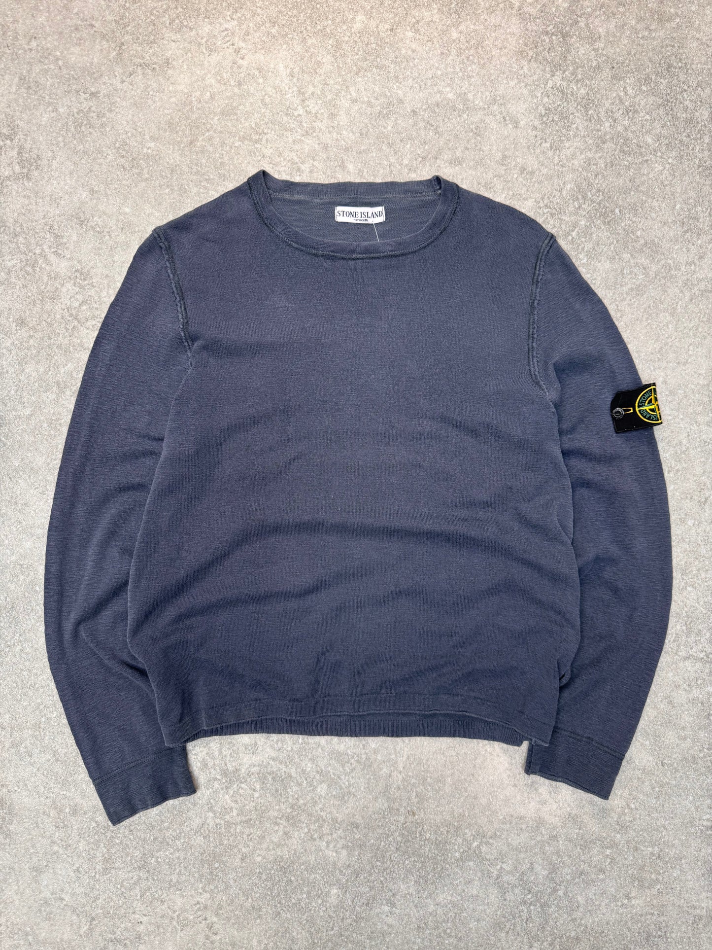 S/S 2006 Stone Island Navy Cotton Blend Crewneck Sweater