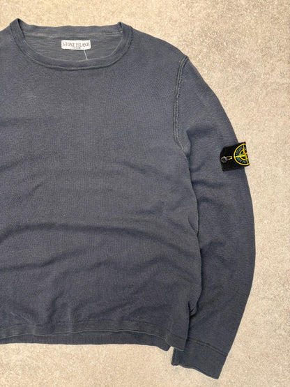 S/S 2006 Stone Island Navy Cotton Blend Crewneck Sweater