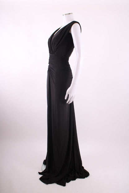 Rhea Costa Evening Beaded Ruched Evening Dress Black XS | Default Title, Black