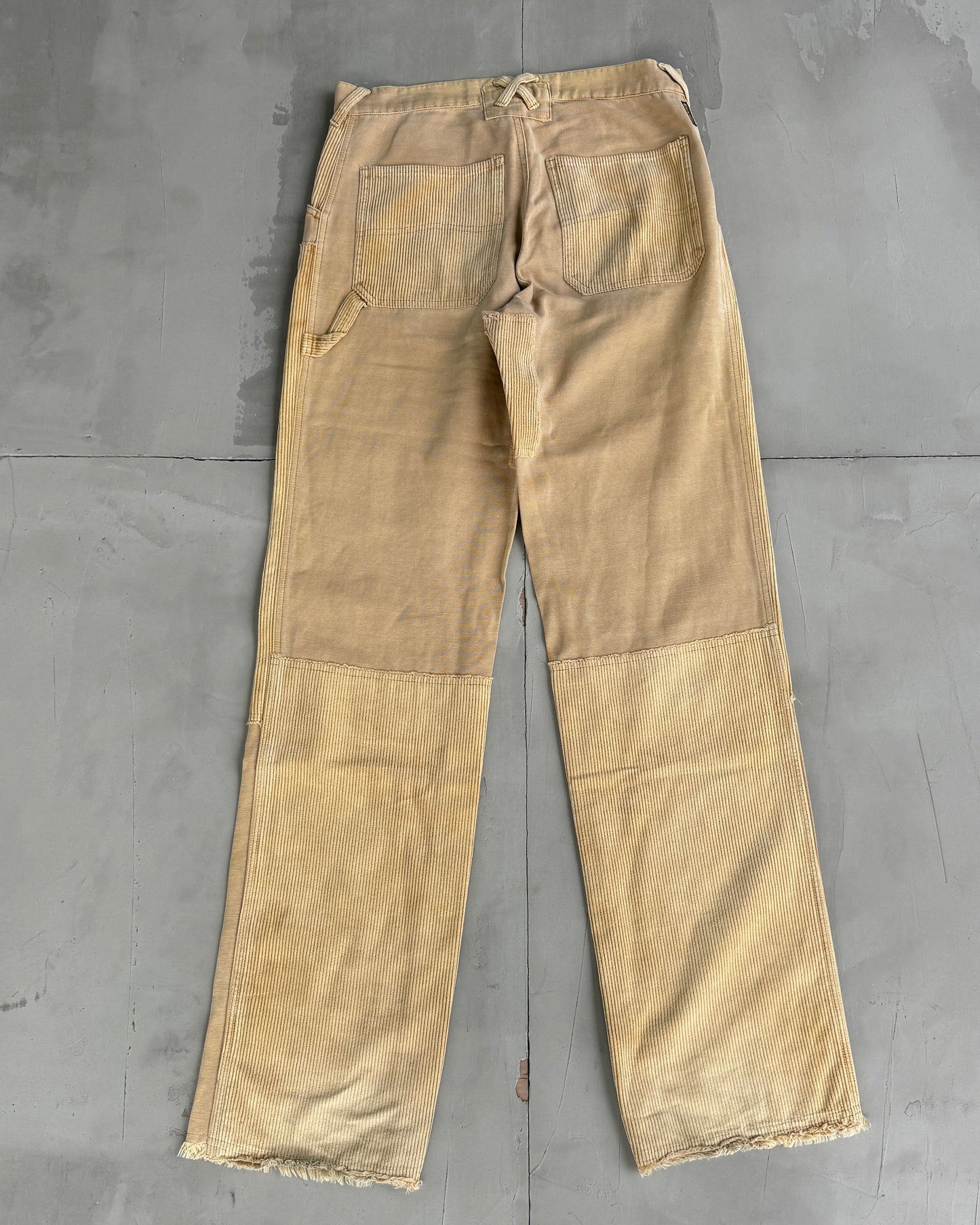 ARMANI JEANS CORD PATCHWORK TROUSERS - W30"