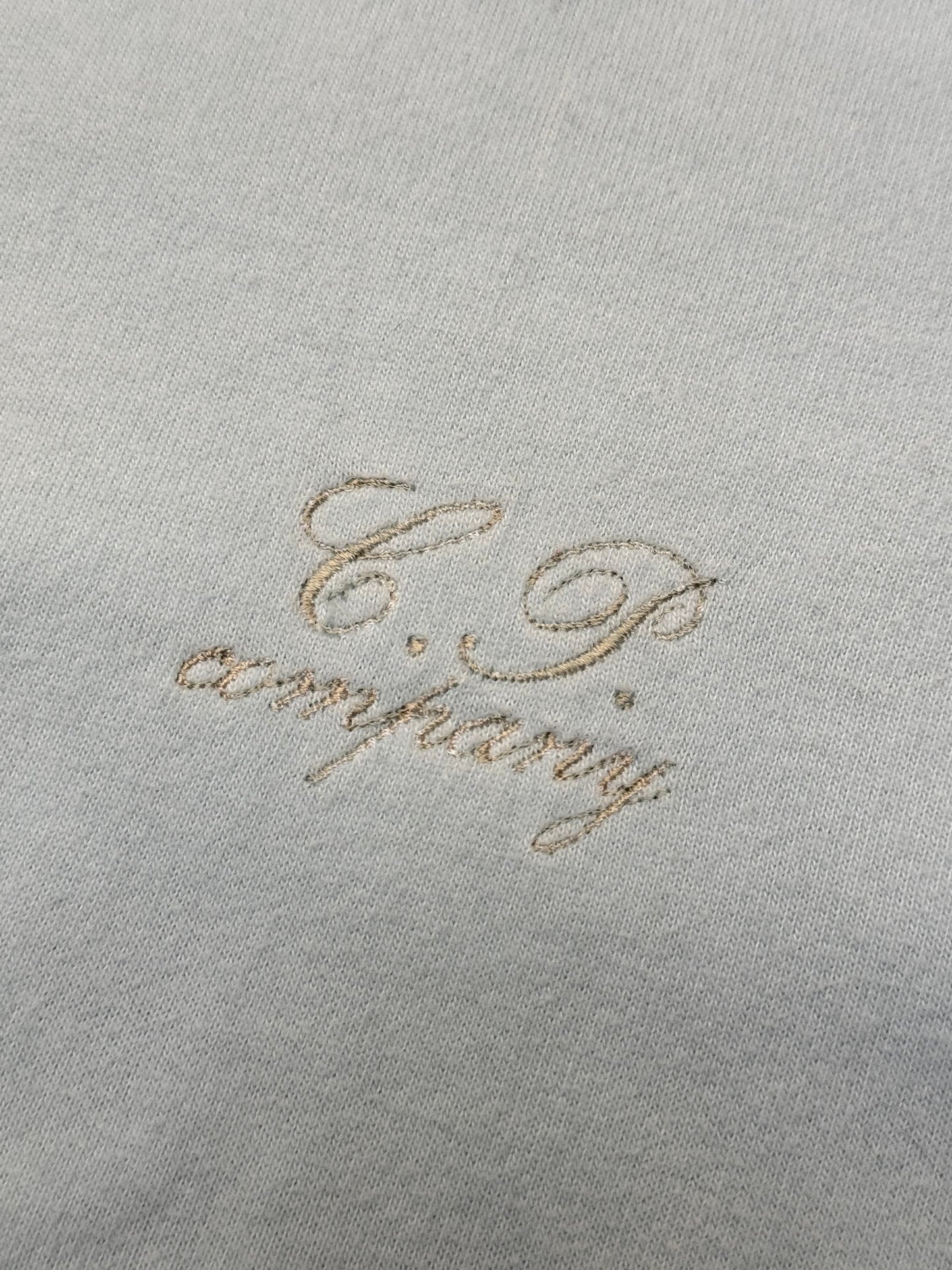 1980s C.P. Company Light Blue Logo Embroidered Sweater