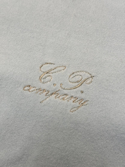 1980s C.P. Company Light Blue Logo Embroidered Sweater