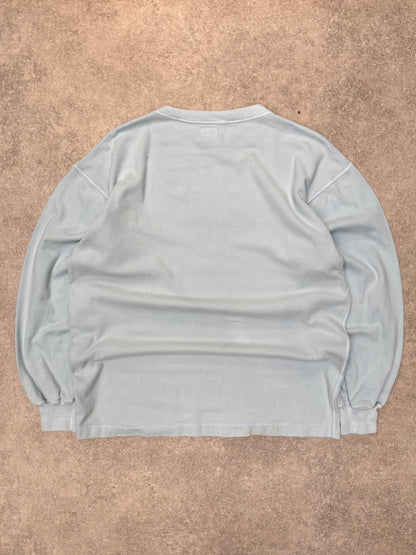 1980s C.P. Company Light Blue Logo Embroidered Sweater