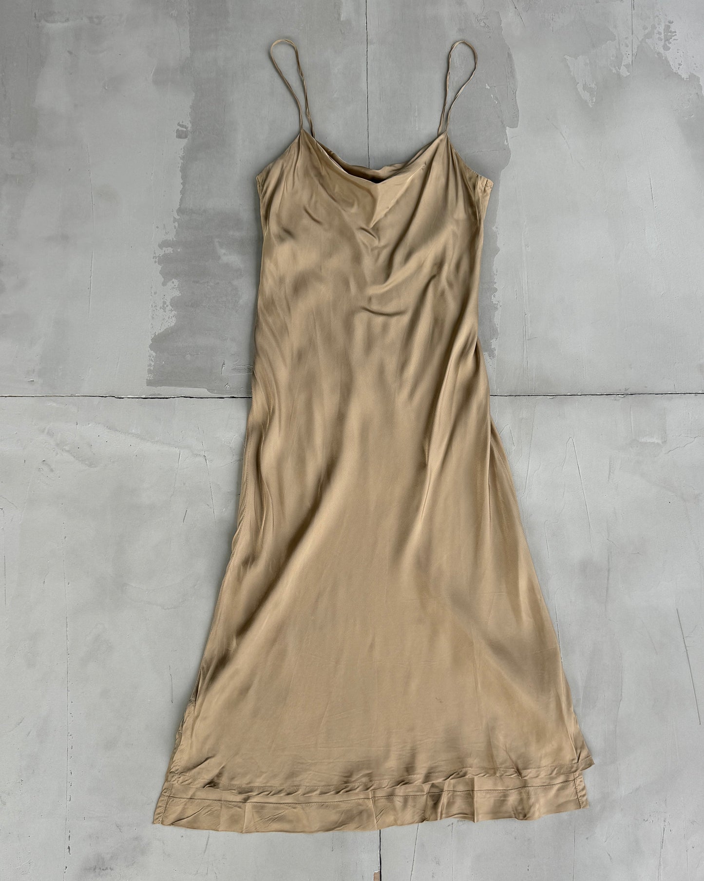 DRIES VAN NOTEN COWL NECK SLIP DRESS - S