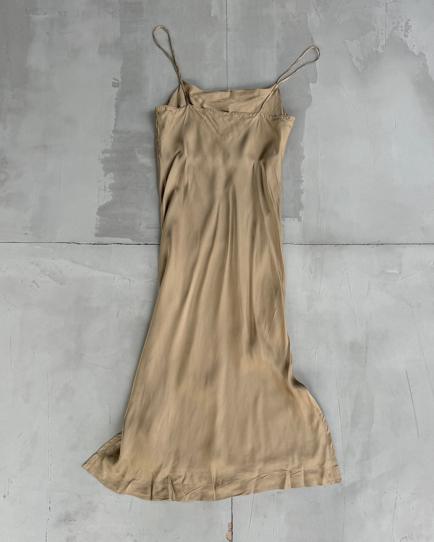 DRIES VAN NOTEN COWL NECK SLIP DRESS - S