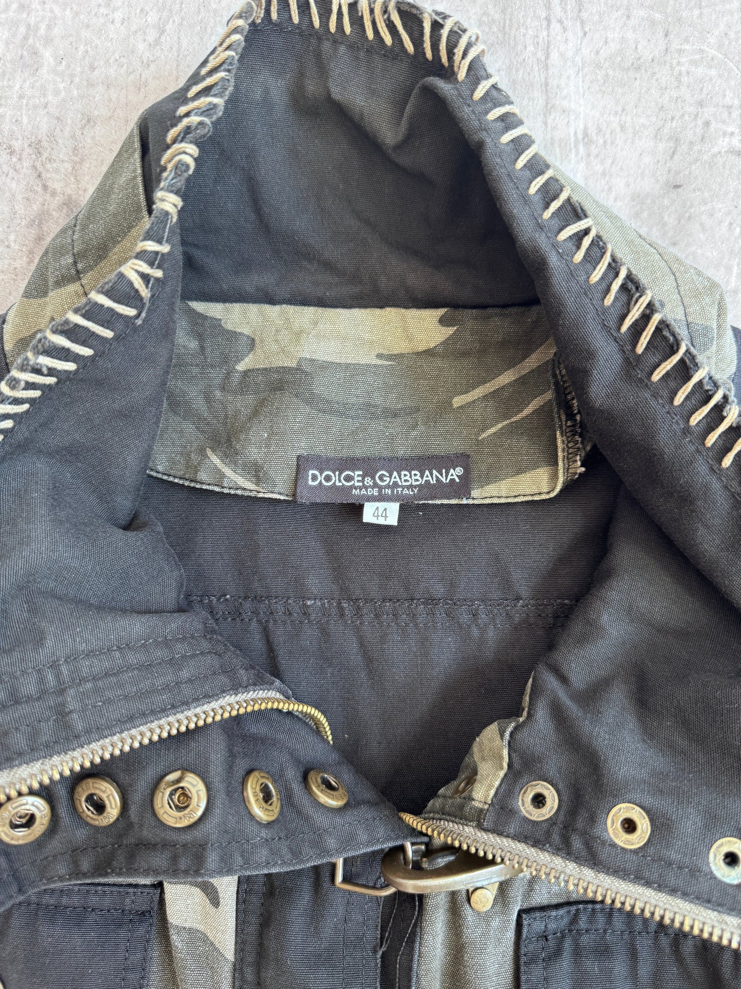 D&G Camo Fireman Clasp Denim Jacket