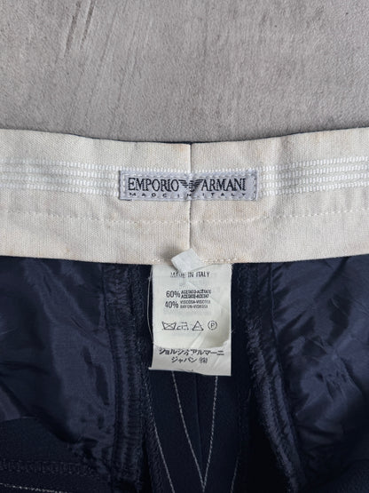 1980's Emporio Armani Pinstripe Single Pleat Trousers
