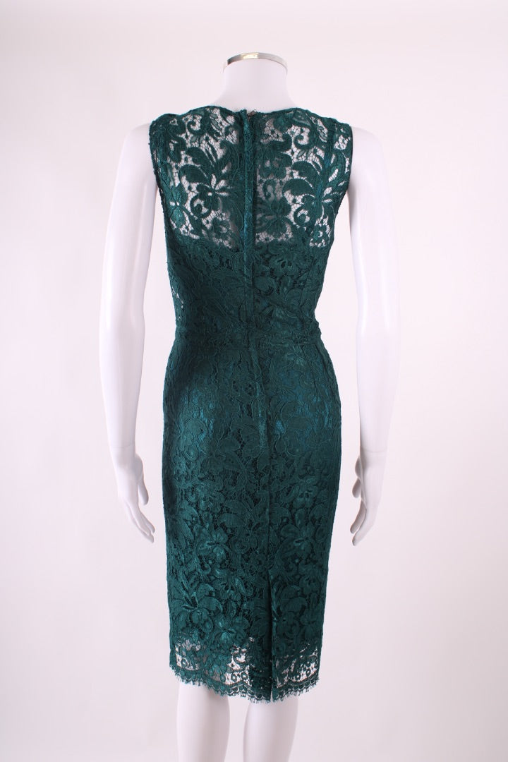 Dolce & Gabbana S/S Floral Lace Dress Green 6 | Default Title, Green
