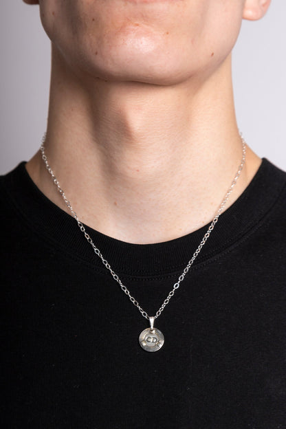 VT Rework: Chrsitan Dior Silver Reworked Pendant Necklace