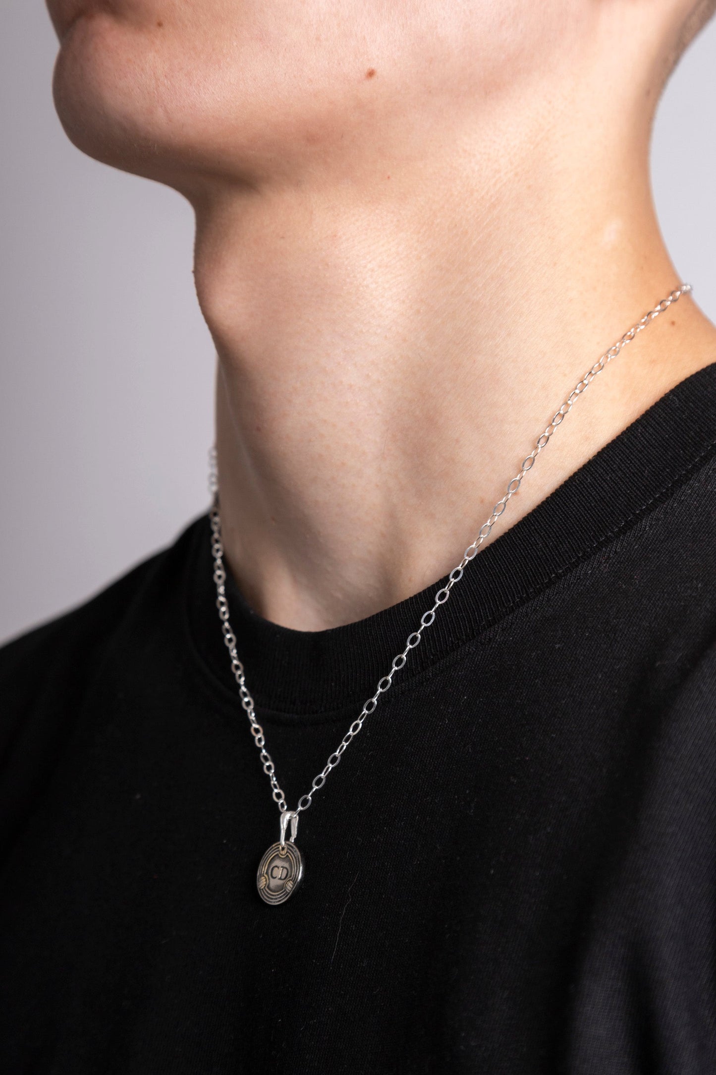 VT Rework: Chrsitan Dior Silver Reworked Pendant Necklace