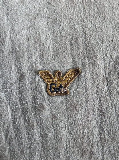 Armani Jeans Grey Wool Felt Open Collar Overcoat