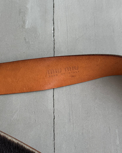 MIU MIU SS02 CALF FUR BELT | O/S, Brown