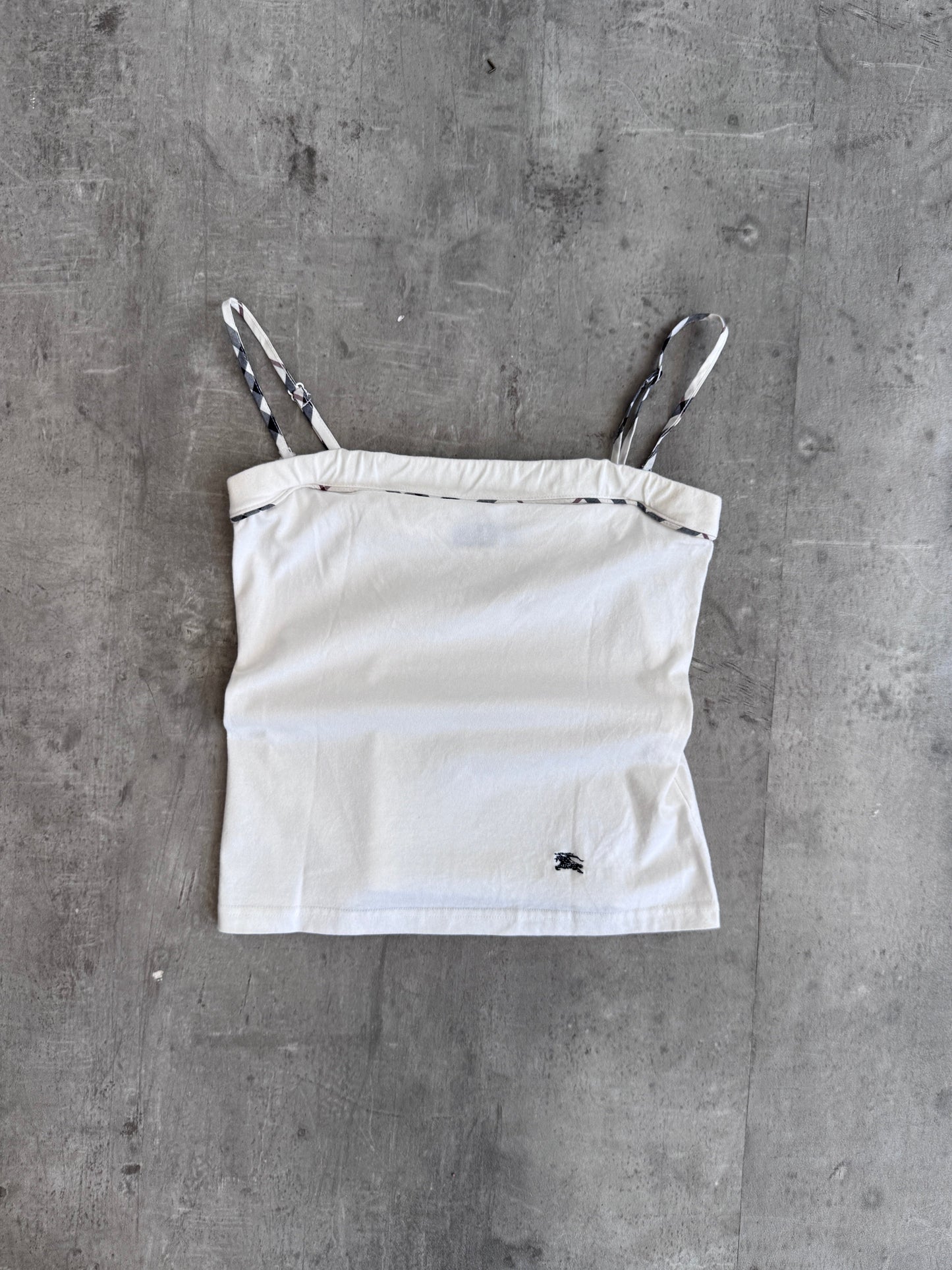 Burberry White Bandeau Cami Top