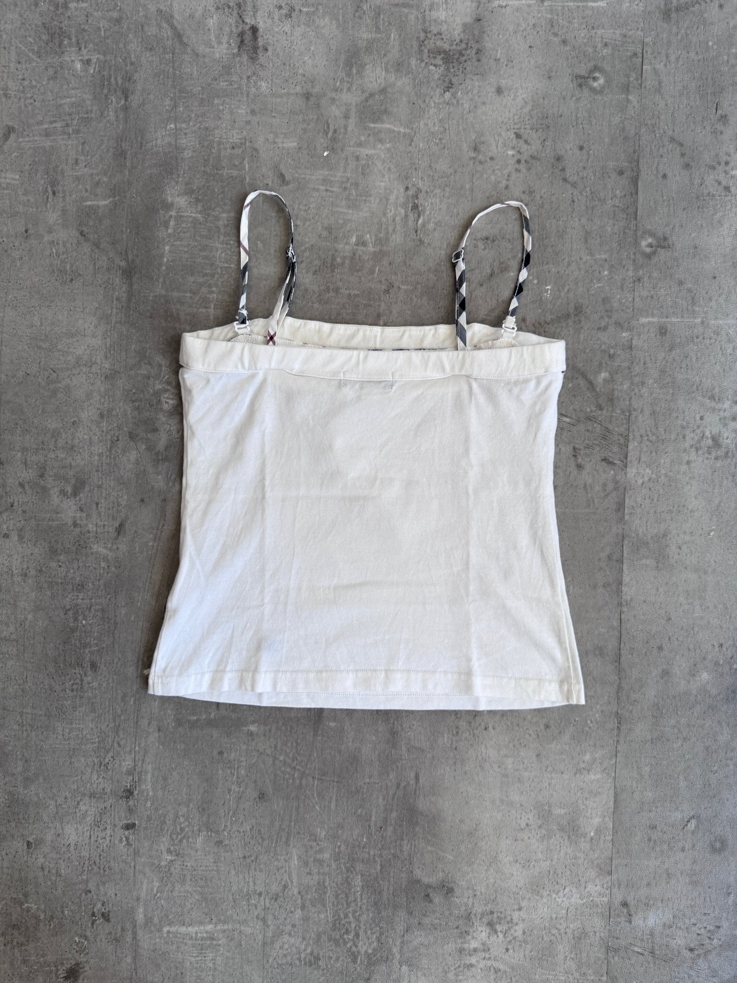 Burberry White Bandeau Cami Top