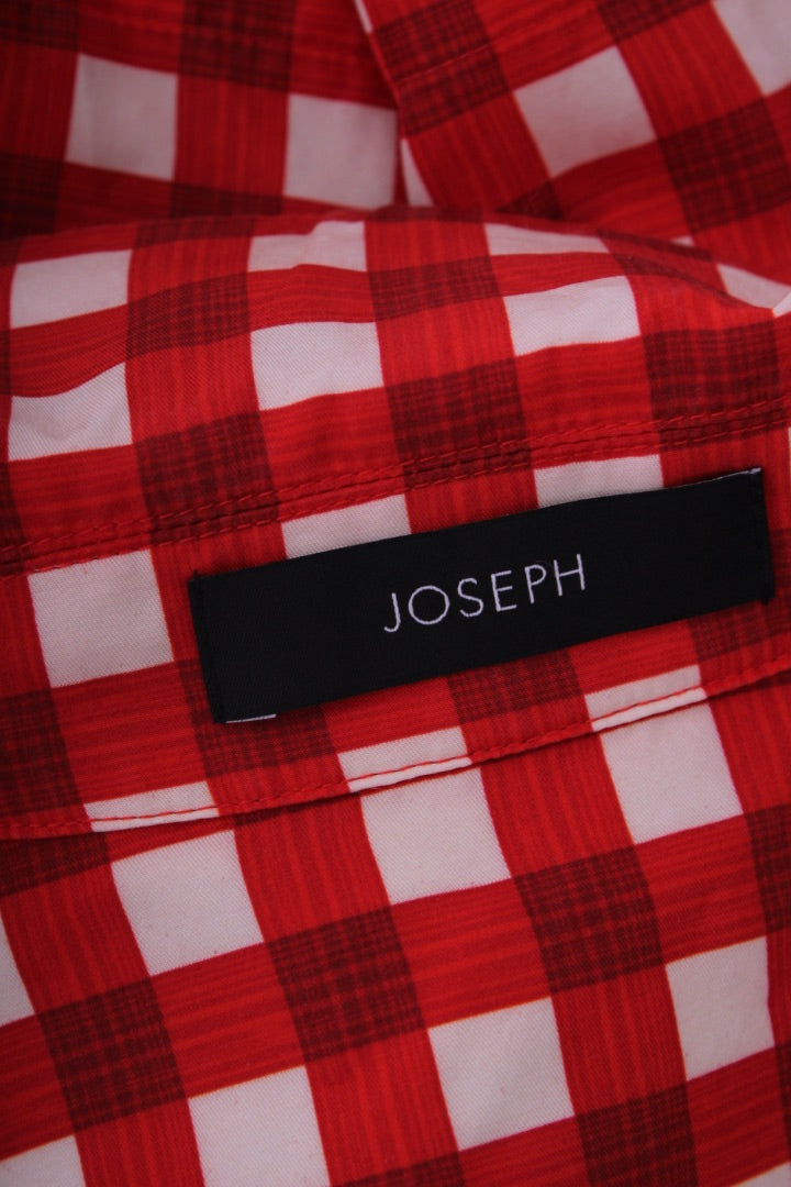Joseph S/S Check Shirt/ Trouser Co-ord Red/ Cream S/M | Default Title, Cream