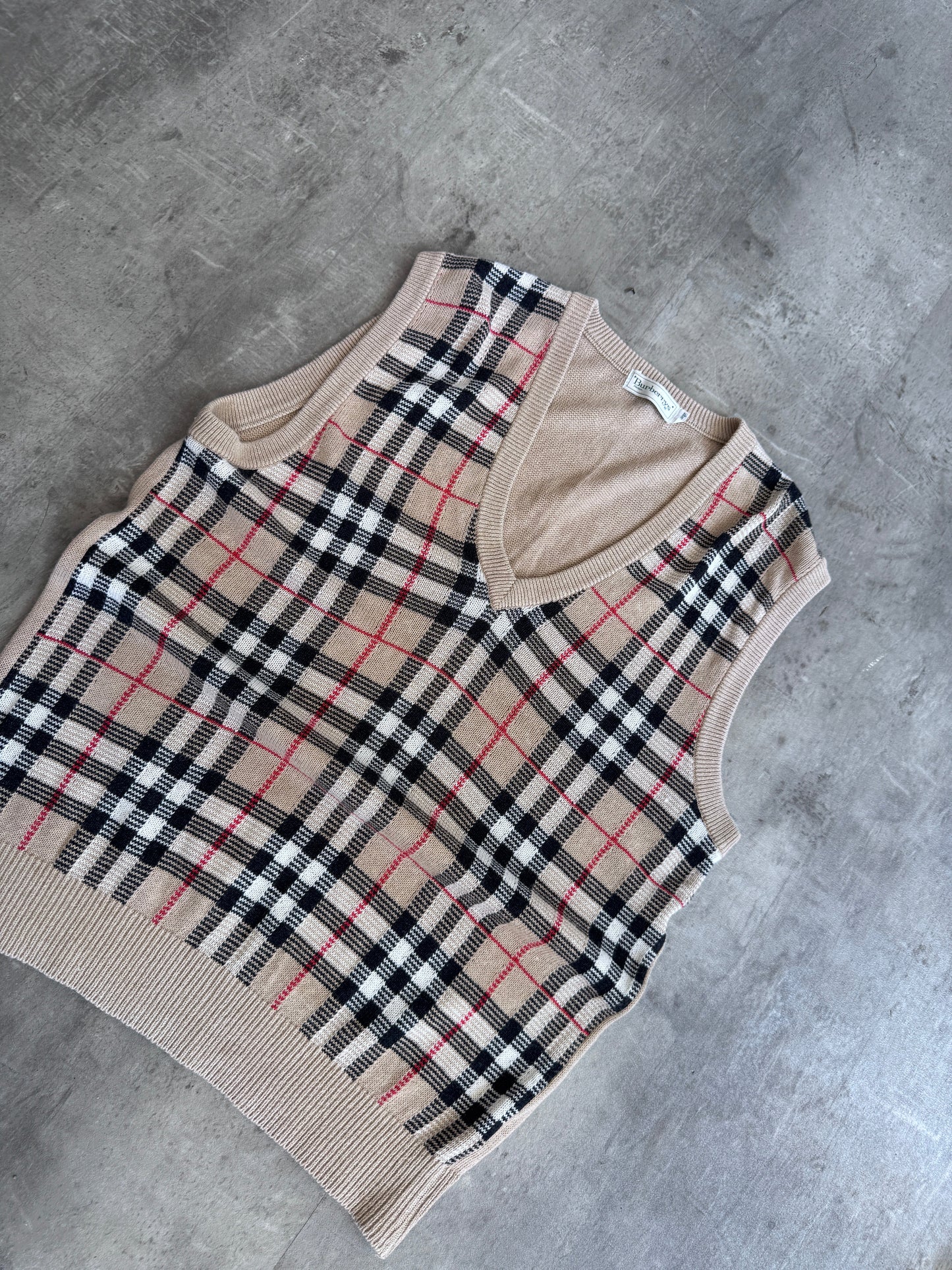Burberry Nova Check Knit Vest