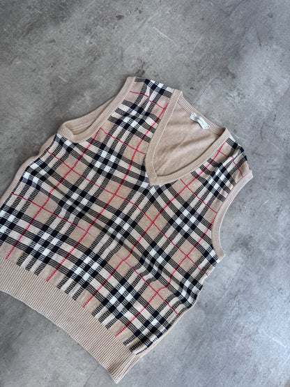 Burberry Nova Check Knit Vest