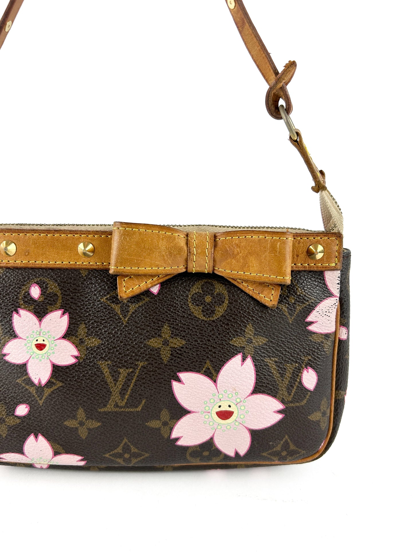 2003 Louis Vuitton Takashi Murakami Cherry Blossom Pochette Bag RARE | O/S, Multicoloured