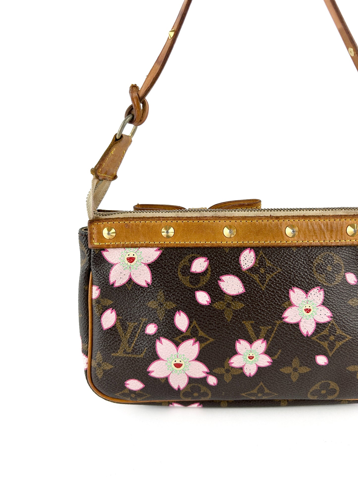 2003 Louis Vuitton Takashi Murakami Cherry Blossom Pochette Bag RARE | O/S, Multicoloured